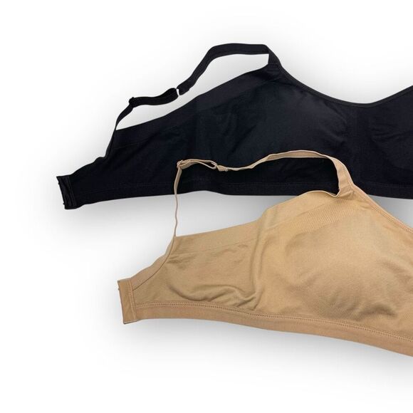 Felina Side Smoothing Bra Adjustable Straps Lot of 2 Black Tan Women’s Size XL - Picture 6 of 7